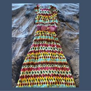 Miss Sixty Fully Lines Maxi Colorful Print Sz 6